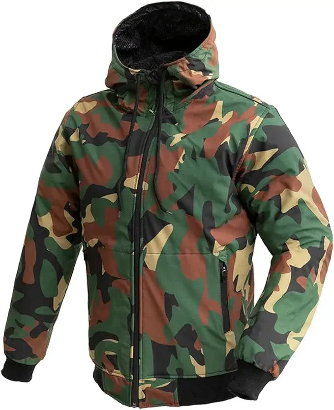First Mfg Co - Reign - Men's Motorcycle Biker Riding Max Tec 600D Rain Jacket - Camo - 2X Large