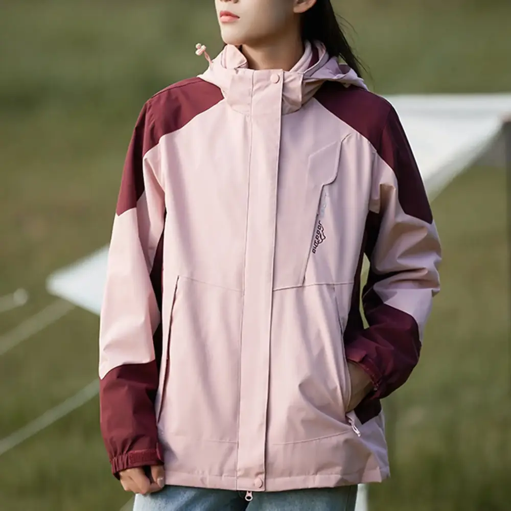 Women Detachable Cap Plus Size Raincoat For Women Woman Coat Winter And Windproof Thick Three-in-one Womens Jacket Jacket Outdoor Sports Warm Jacket