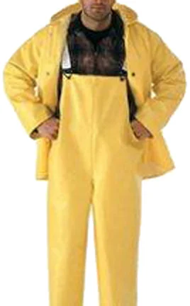 3 Piece Yellow Rain Suit for Outdoor Work and Heavy Rain Protection