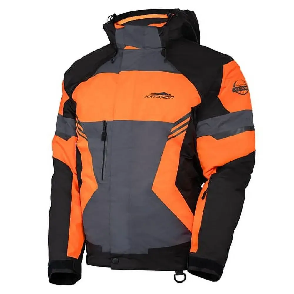 KATAHDIN GEAR DAGGER JACKET MENS. BLACK/GREY/ORANGE - 2X-L - MGW-2417