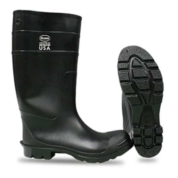 Boss 2KP396211 PVC Knee Plain Toe Boot Size 11 x 16 Inch for Industrial Use