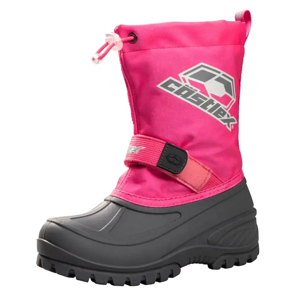 Castle X Element Child Snow Boots Hot Pink/Gray 1 - MGW-10541