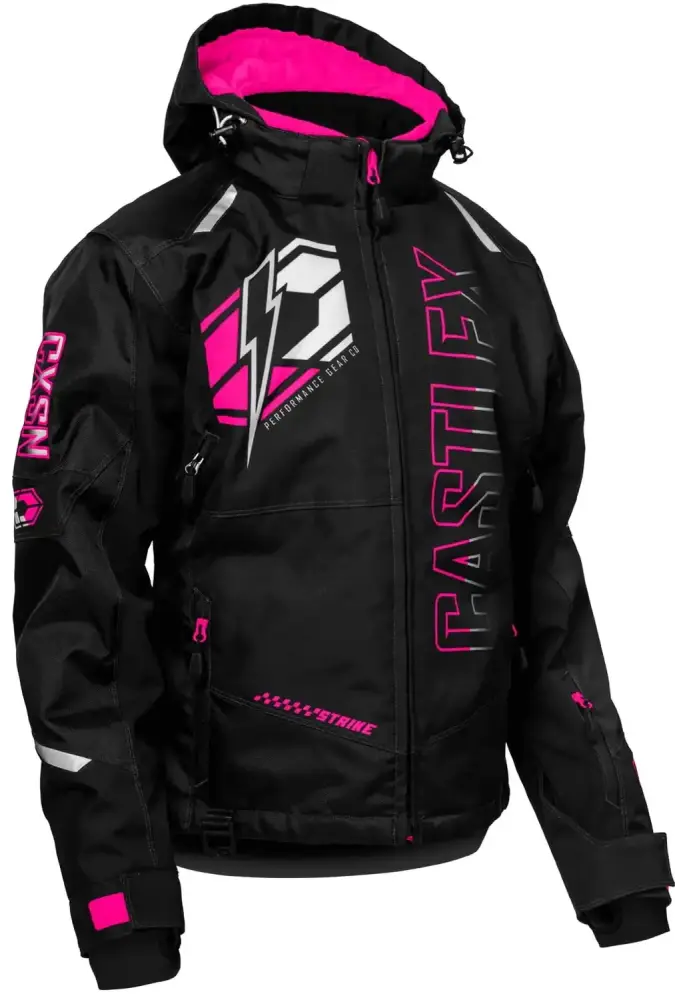 Castle X Strike G6 Womens Snow Jacket Black/Pink Glow LG - MGW-17836