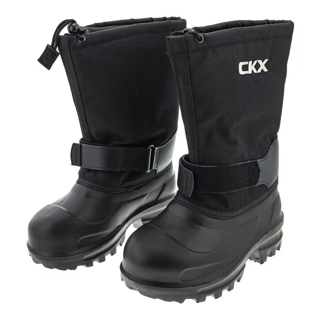 CKX Taiga Snowmobile Boots Black Cordura Waterproof Insulated Primaloft Draw Cord - Mens 032641