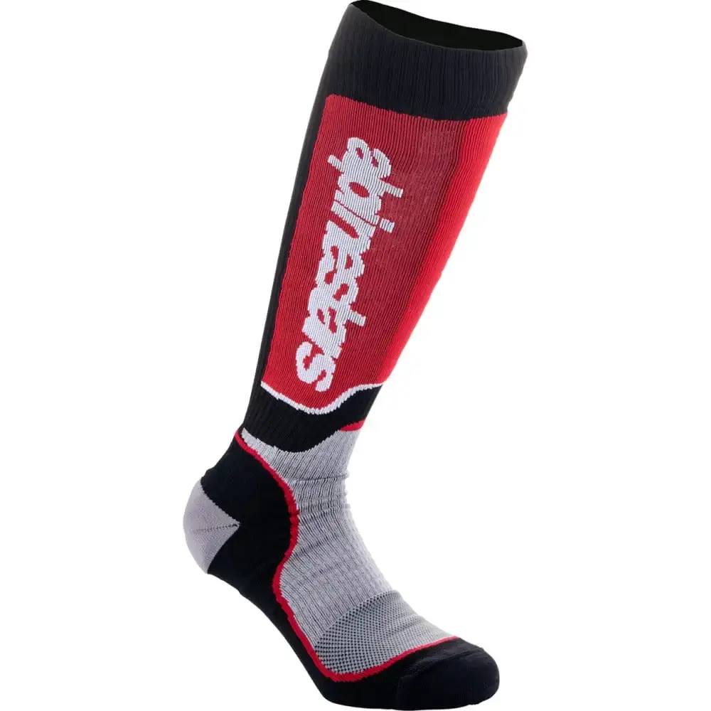 Alpinestars MX Plus Youth Socks Black/Gray/Red MD/LG - MGW-10519