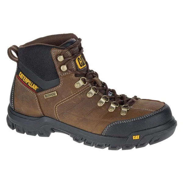 CAT Men's Threshold Waterproof Steel-Toe Work Boot Brown Size 10 Medium P90935