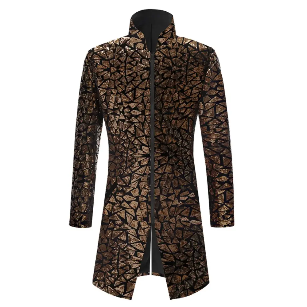 Suit Men's Jacket Suit Jacket Sequined Suit Jacket Suit Jacket Jacket Performance Costume StageGoldS