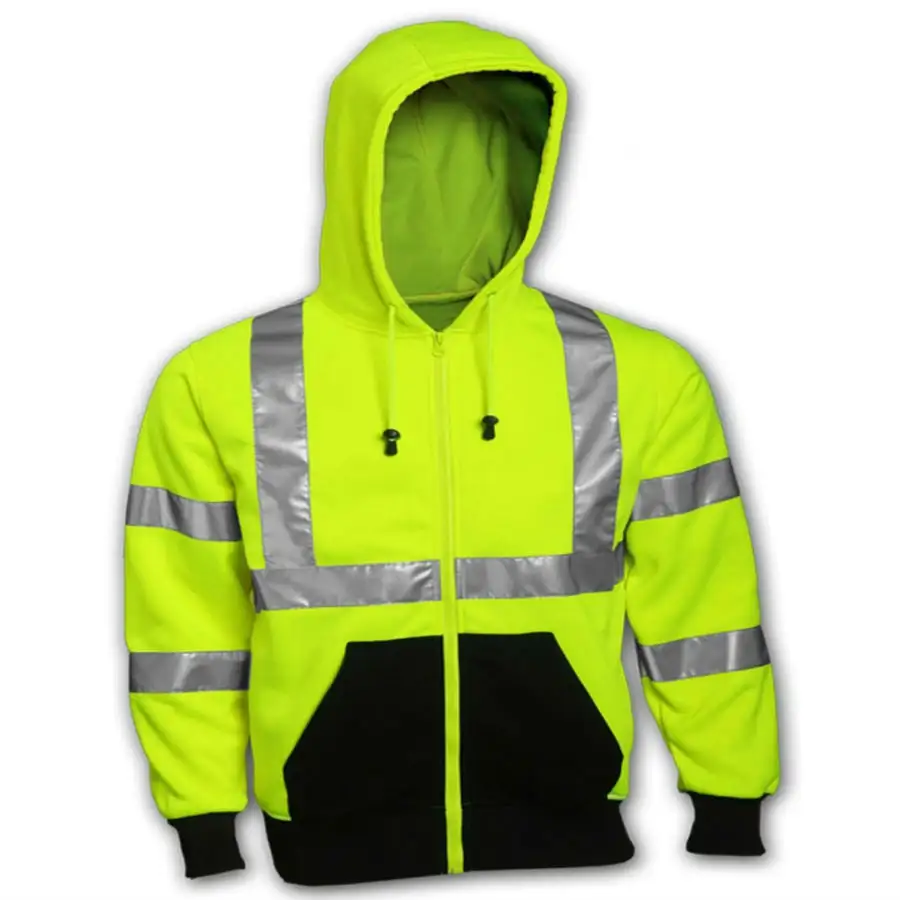 Tingley S78122-2X Class 3 Hooded High-Visibility Sweatshirt XXL Lime Green