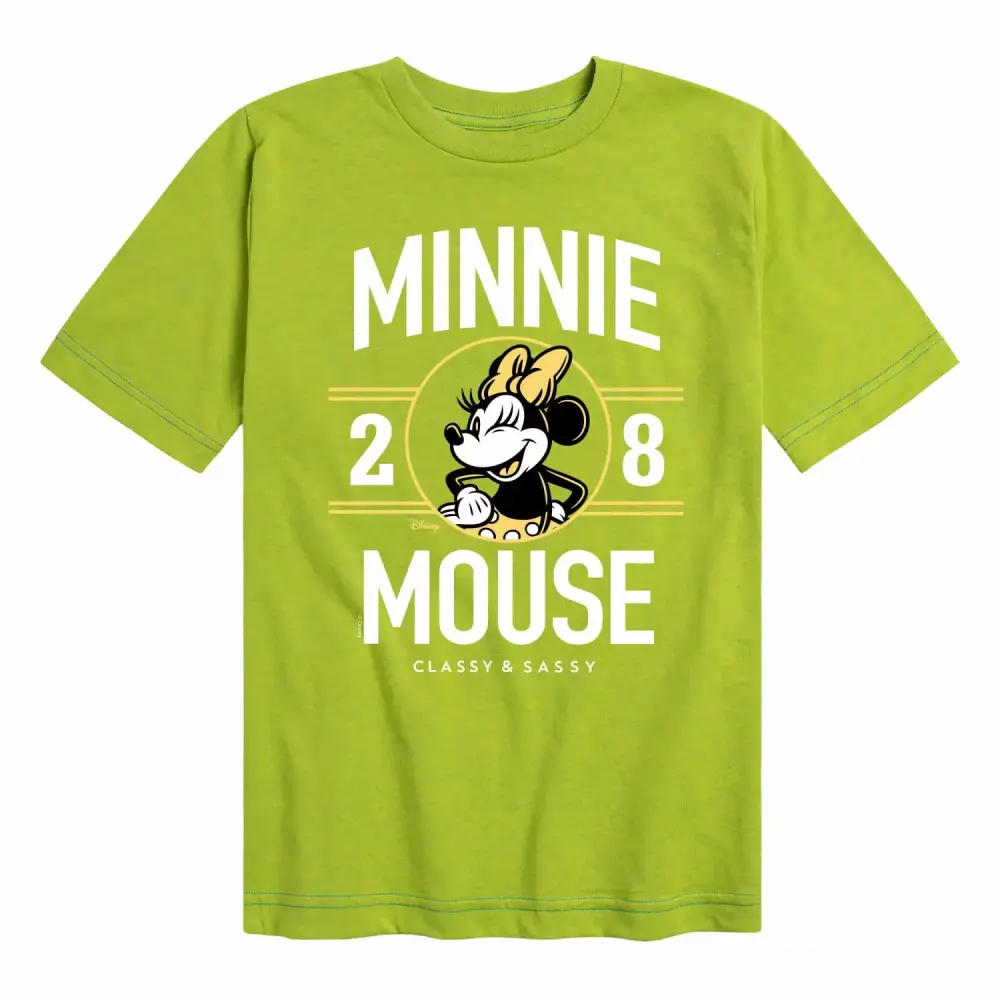 Disney Minnie Mouse 1928 Classy & Sassy Youth Short Sleeve Graphic T-Shirt