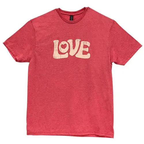Vintage Love Heather Red T-Shirt XL Retro Graphic Tee