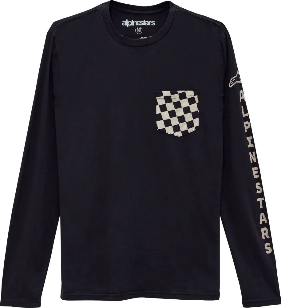 Alpinestars Check Mens Long Sleeve T-Shirt Black LG - MGW-19656