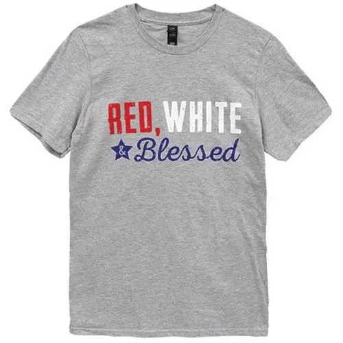 Party in the USA T-Shirt Heather Red Large Patriotic Graphic Tee