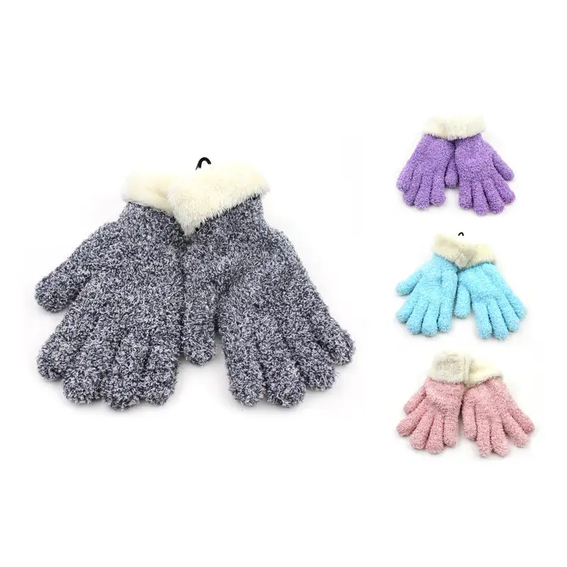 Diamond Visions Heat Max Fuzzy Sherpa Glove Acrylic Winter Gloves Pack of 24