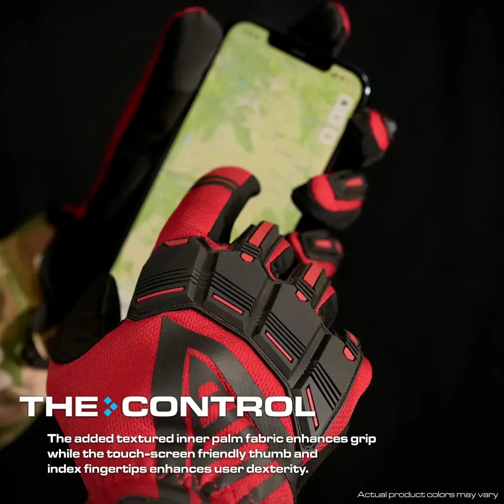 Glove Station - Impulse Guard Gloves for Men - Touch Screen Gloves Working Gloves Ideal for Sports & Outdoors. Motorcycle - Red. XX-Large