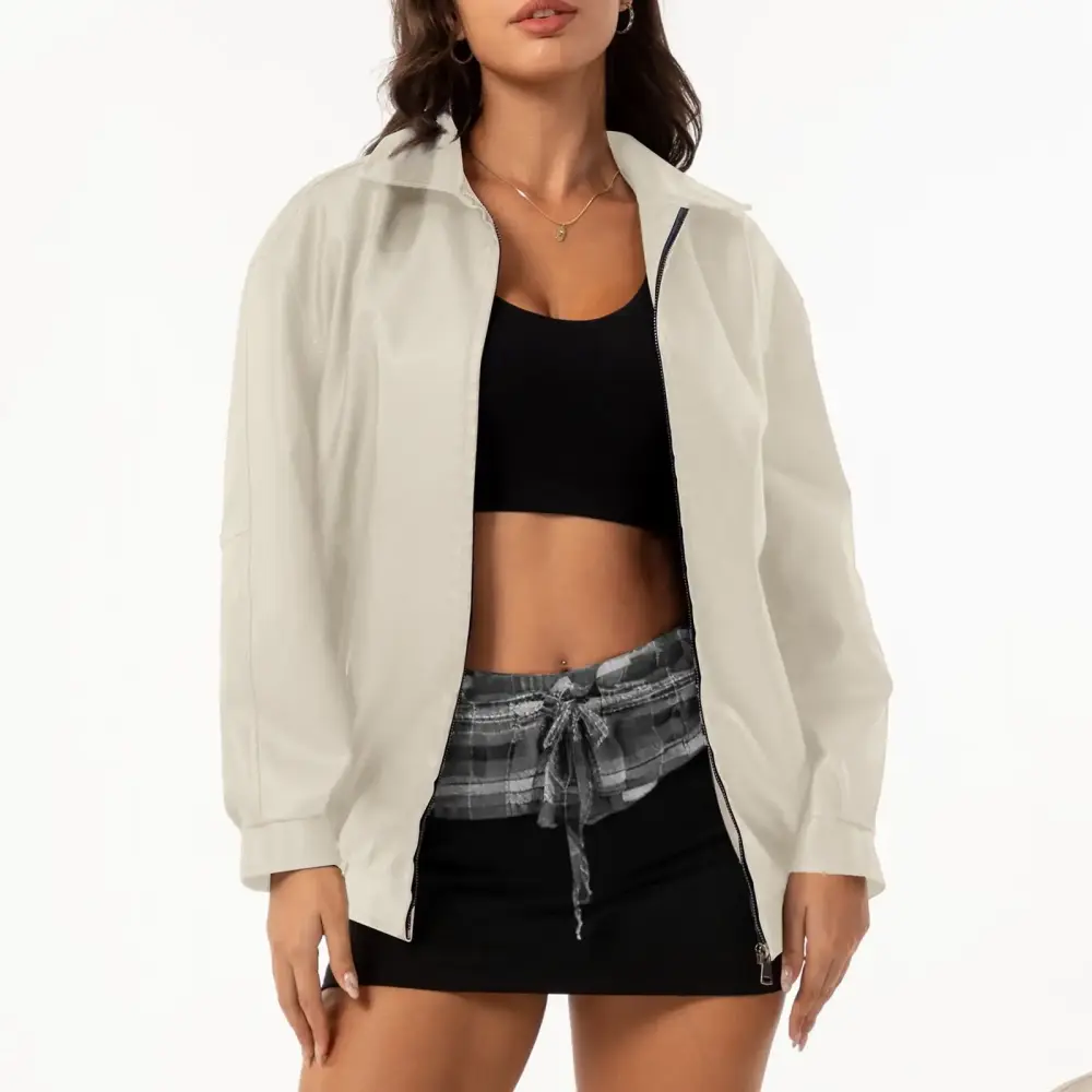 All Clearance Clearance Plus Size Womens Clothing Trench Coat Women Jackets for WomenWomen's jacket jacket solid color autumn and winter motorcycle