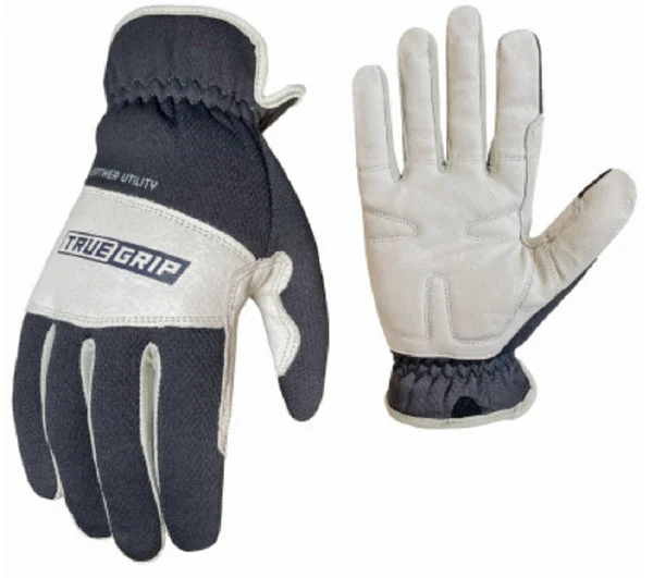 True Grip 98812-23 Premium Hybrid Utility Gloves Large for Construction and DIY