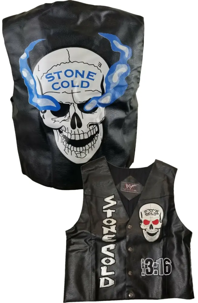 Boys Youth Stone Cold Steve Austin 3:16 Skull Vest - YL - MGW-18284