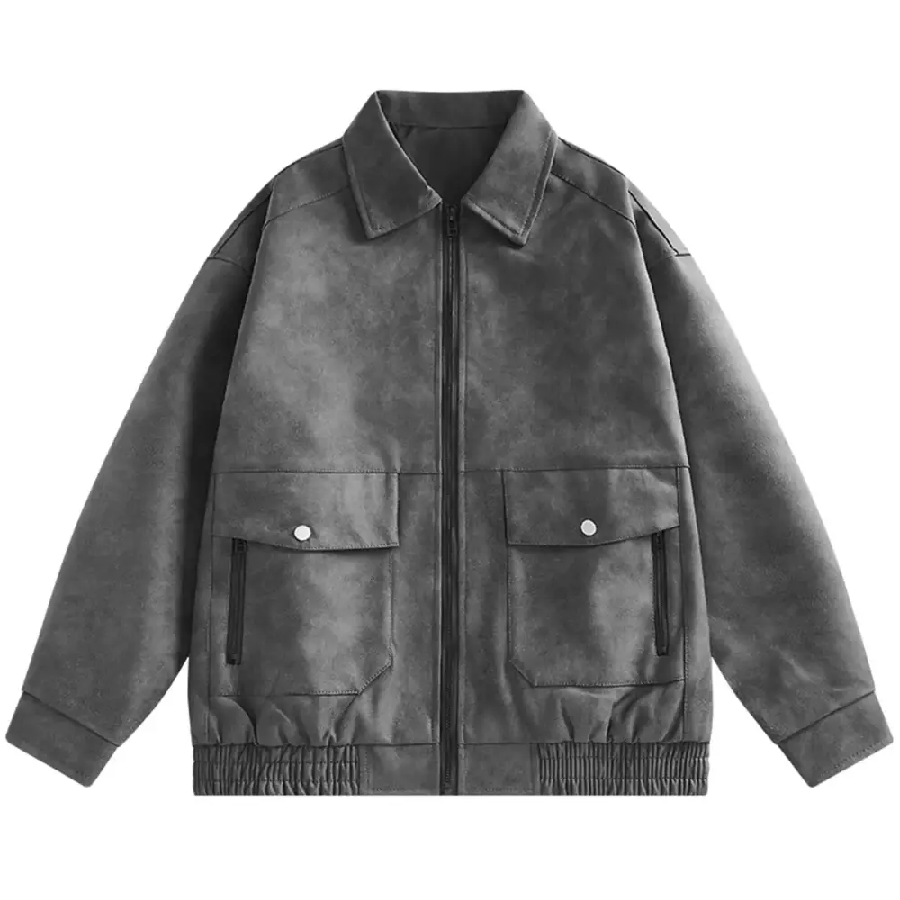 Tawop Men Jacket Zip Up Outerwear Coats Motorcycle Sleeveless Mid-Length Easy Care Clearance Savings Black Jacket L