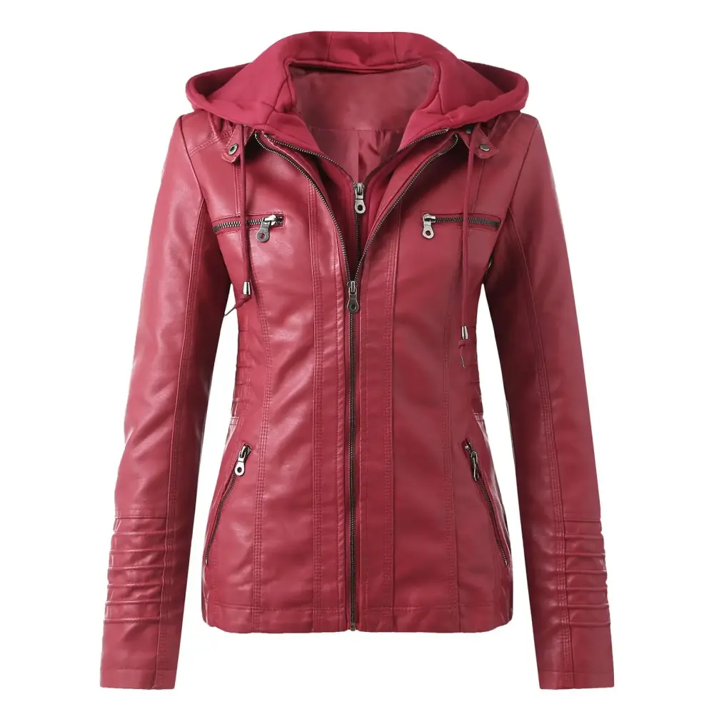 Women's Slim Leather Stand Lighting Weight Vests Collar Zip Motorcycle Suit Belt Womens Sleeveless Cardigan Coat Jacket Tops Mid Length Jackets Crazy 8 Vest Ladies Coats