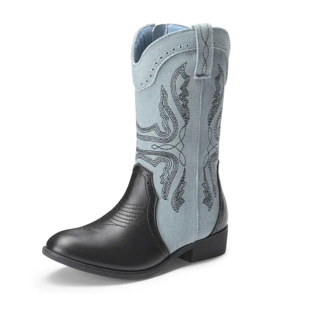 Kids Boys Girls Western Boots Cowgirl Boots Cowboy Boots Mid Calf Riding Boots