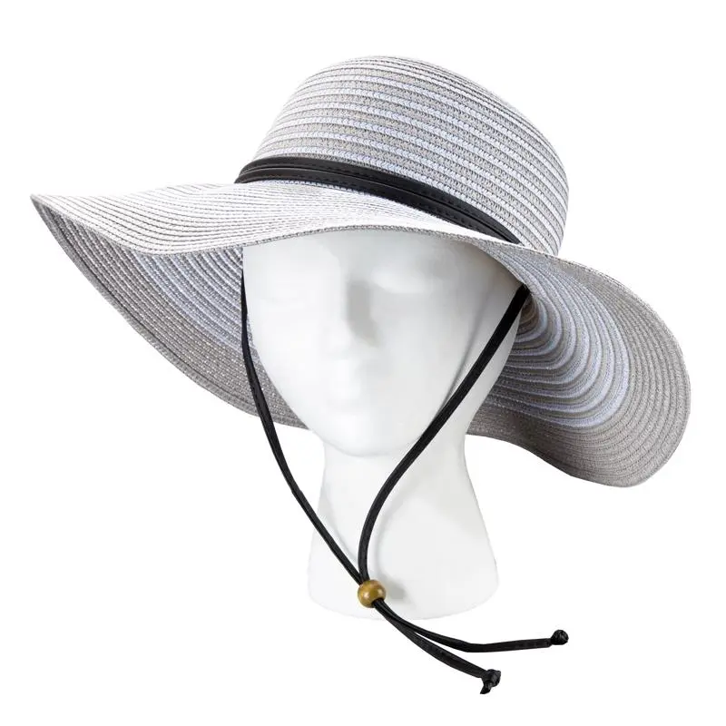 Sloggers Braided Wide Brim Hat in Tan White Black for Sun Protection