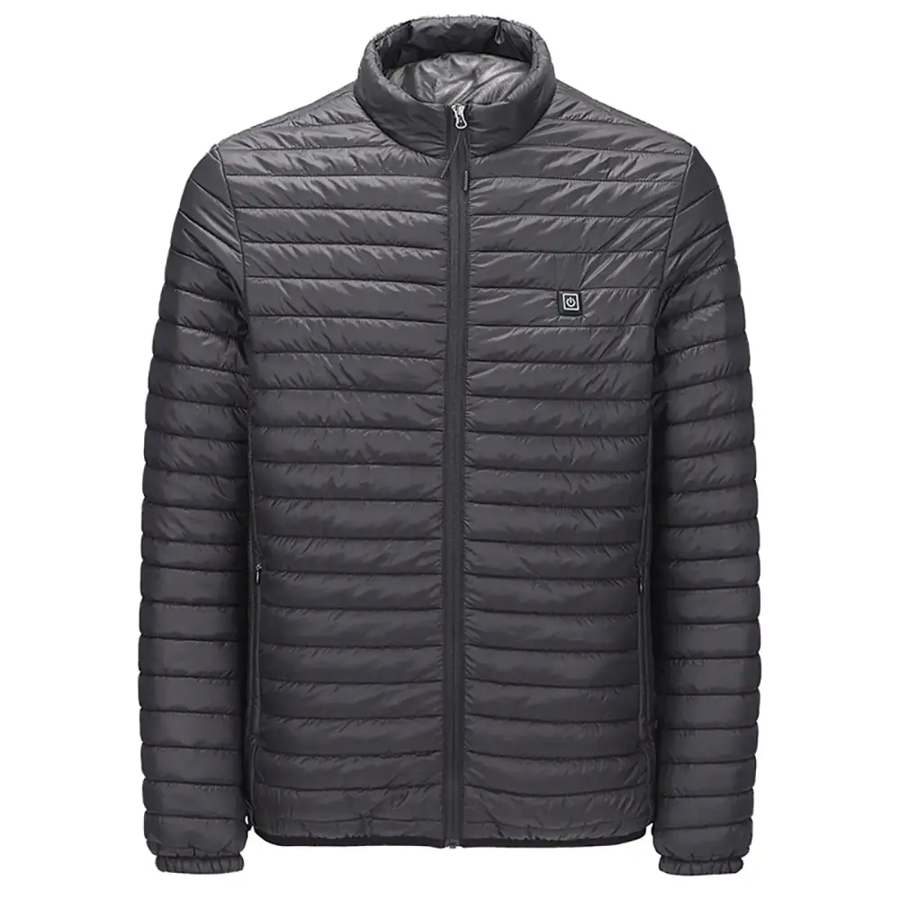 Penkiiy Smart Electric Heating USB Men's And Women's Same Style Abdomen And Back Heating Cotton Suit Windbreaker Jacket Polyester Black on Clearance