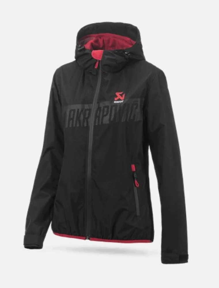 Akrapovic Womens Black Corpo Windbreaker Jacket Size XL