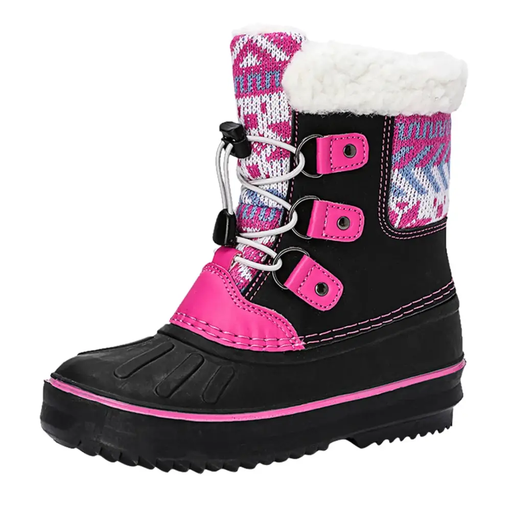 Quealent Back To School Girls Boys Warm Winter Boots Slip On Cute Dress Booties Winter Shoes Ankle Boots for Toddler Girls (A.13)