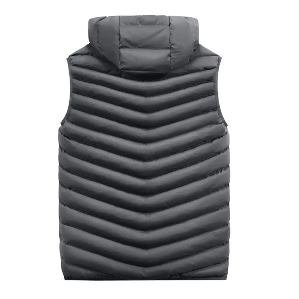 Winter Jackets for Men Windbreaker Mens Clothes Percent off Puffy JacketMen's fall and winter solid color zipper vest sleeveless