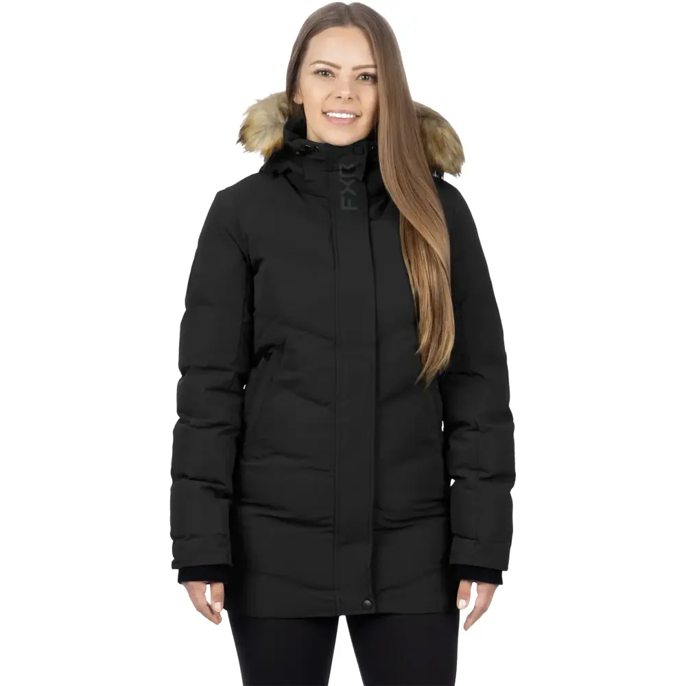 FXR Womens Sage Jacket Insulated Waterproof Alternative Down Fill Black Asphalt