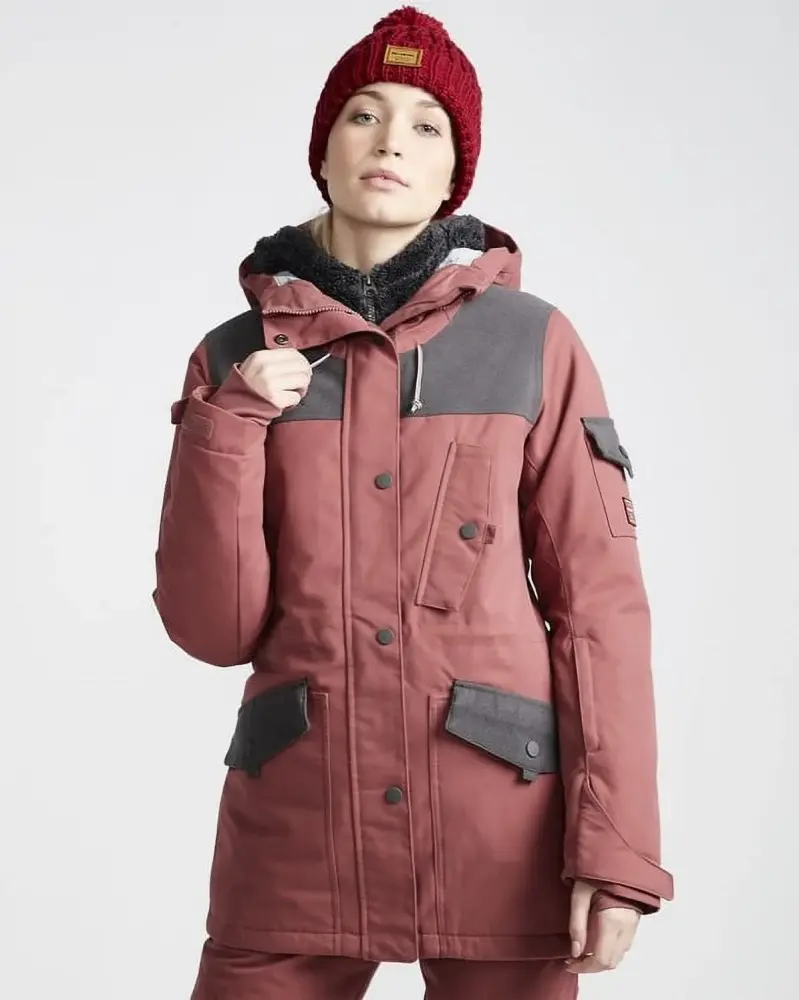Billabong Scenic Route Snow Jacket Womens Vintage Plum L - MGW-2505