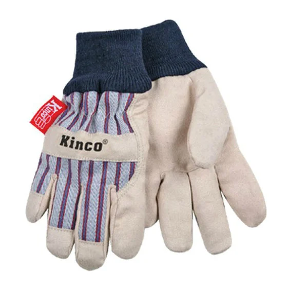 Kinco 1927KW-C Child’s Lined Ultra Suede With Knit Wrist Gloves Kids Winter Gloves