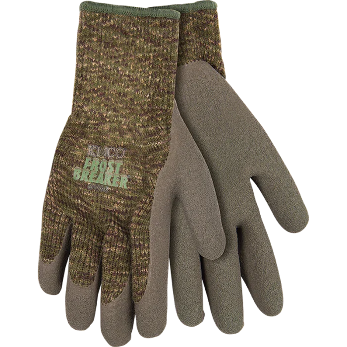 Kinco Frost Breaker Camo Thermal Knit Shell Gloves with Latex Palm