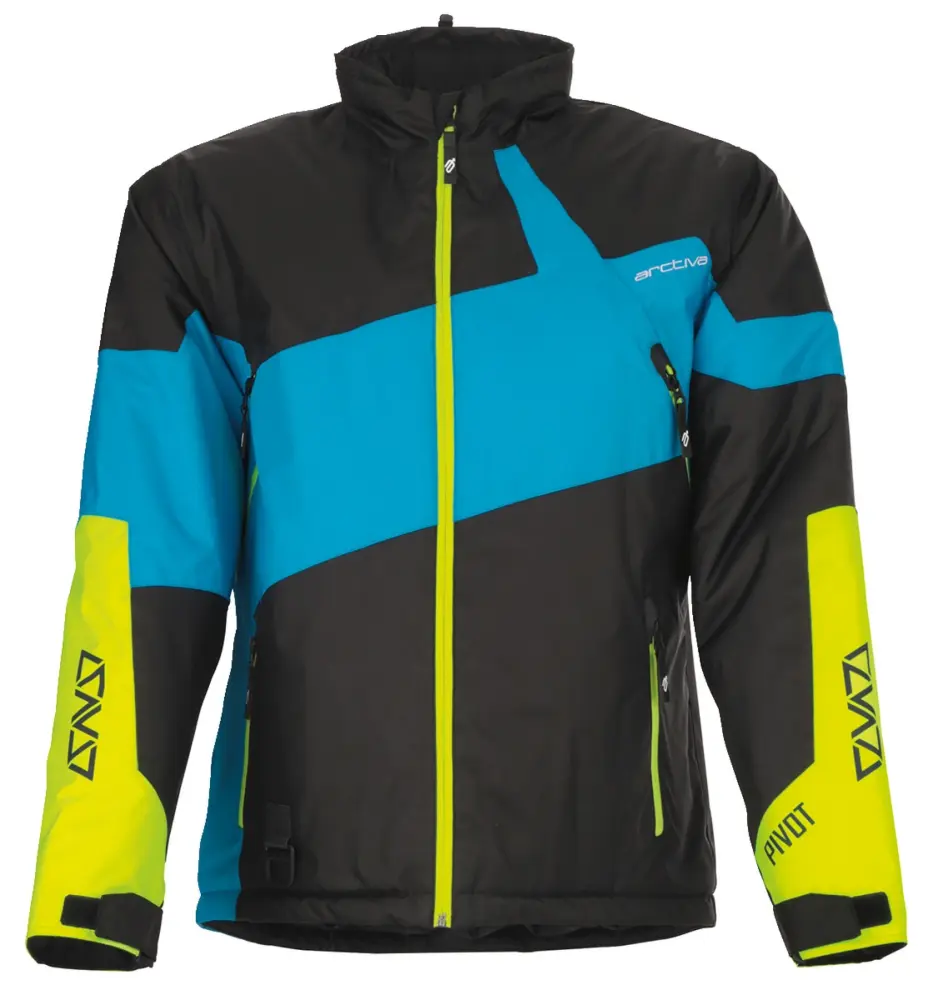 Arctiva Pivot 6 Mens Snow Jacket Black/Blue/Hi-Viz XXL - MGW-12587