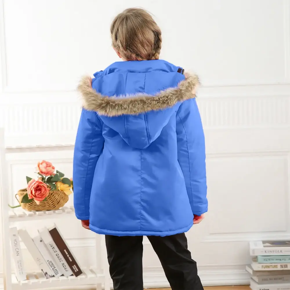 Kids Boys Girls Winter Girls Winter Jacket Size 5 Thicken Coat with Pocket Girls Snowboard Jacket Hooded Jacket Toddler Windproof Adapt Jacket Zipper Thick Warm Outwear