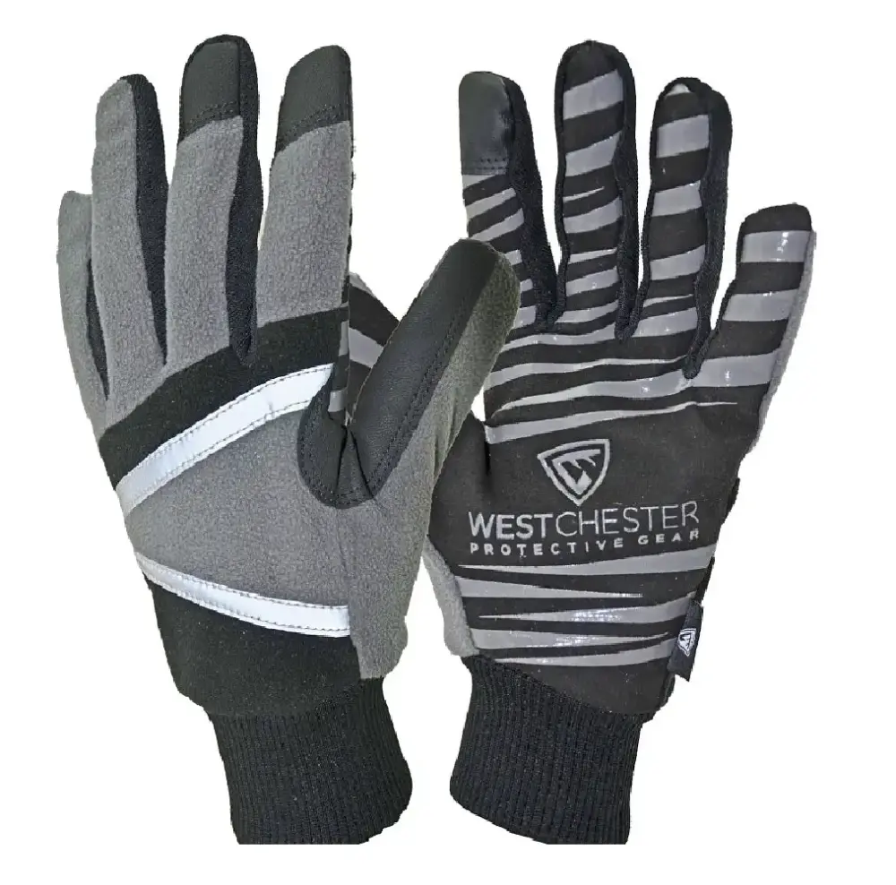 West Chester 96650/XL Hi-Dexterity Insulated Winter Gloves Black/Gray Cold Weather Work Gloves