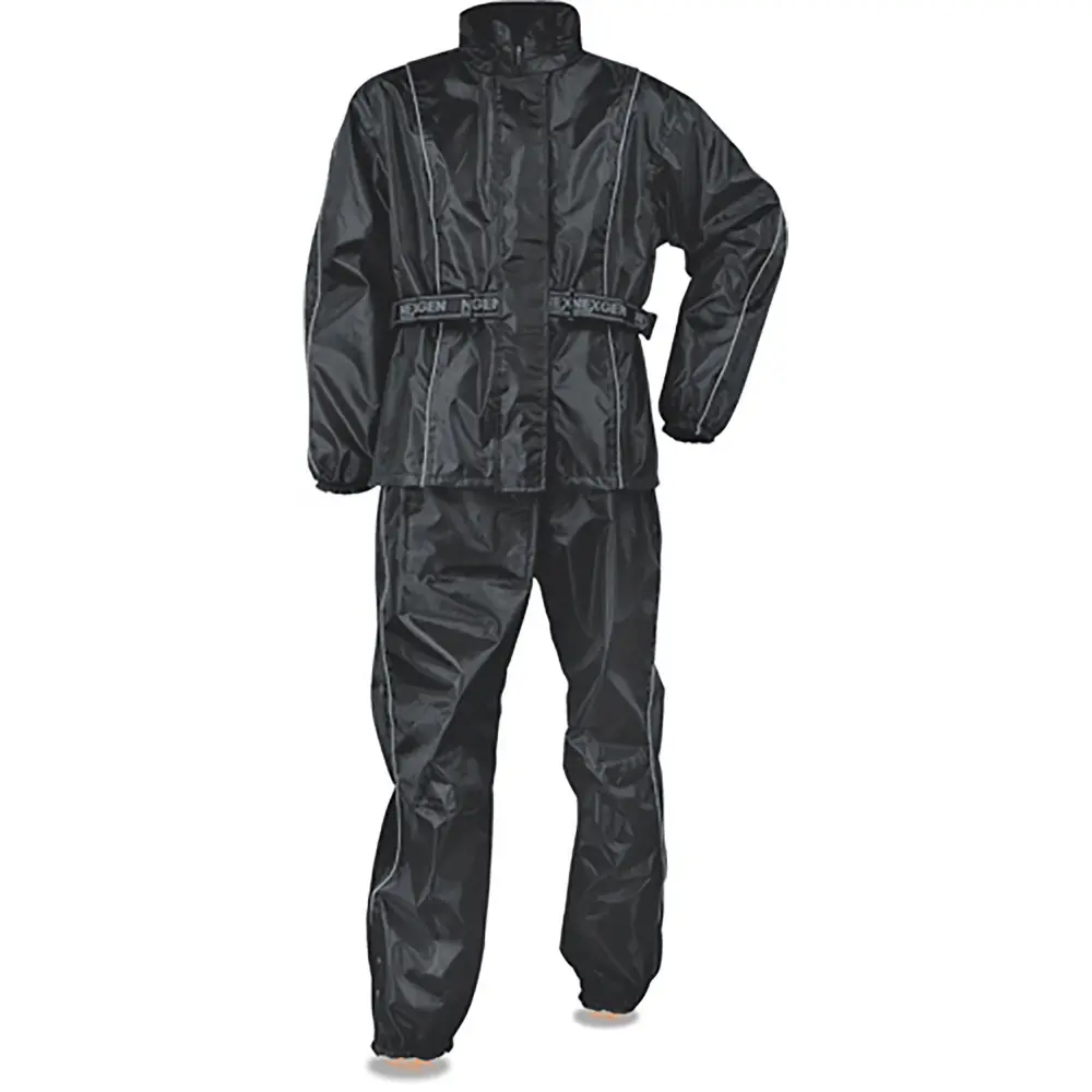 NexGen SH2215L Women's Lightweight Oxford Nylon Black Water Resistant Rain Suit 2X-Large