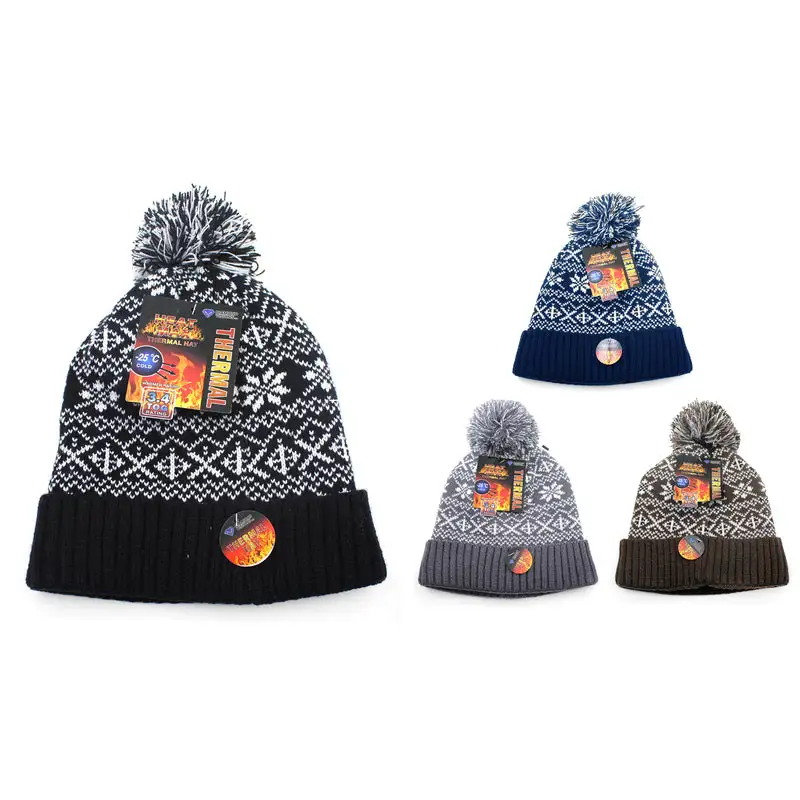 Diamond Visions Winter Goods Thermal Hat Wool Pack of 24 for Cold Weather