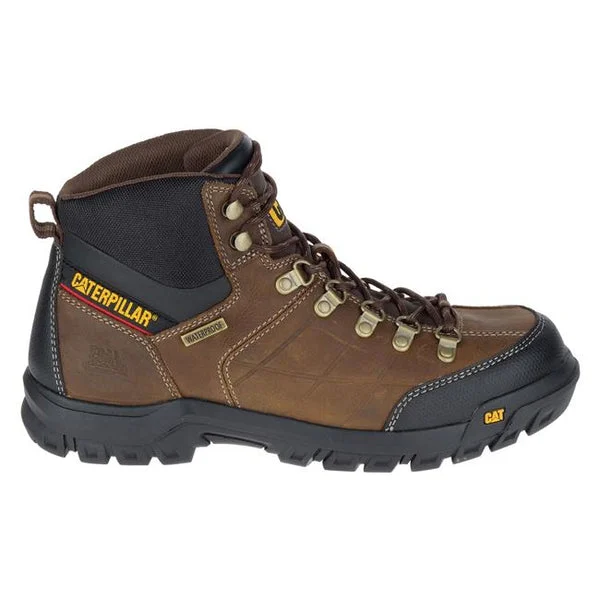 CAT Men's Soft-Toe Threshold Waterproof Work Boot Brown Size 13 Medium P74128