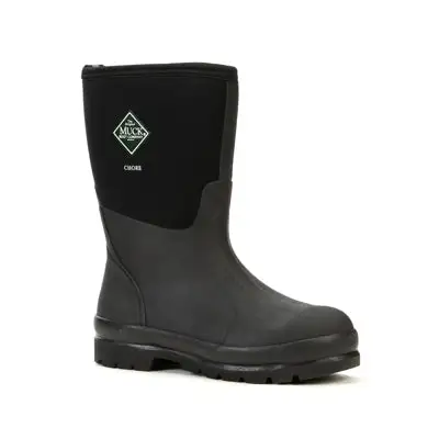 The Original Muck Boot Company Chore Mid Men's Boots 12 US Black for Work and Outdoor
