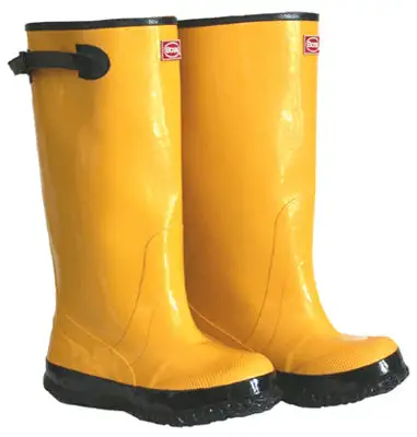 Boss 2KP448110 Over-The-Shoe Slush Rubber Knee Boots Size 10 Yellow