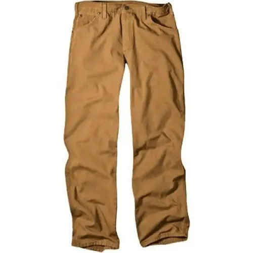 Dickies 1939RBD3832 Men's Relaxed Fit Carpenter Duck Jeans 38x32 Brown
