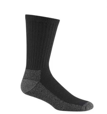 Wigwam S1221-052-LG At Work Crew Men's Work Sock Large Black 3-Pack Durable Comfort