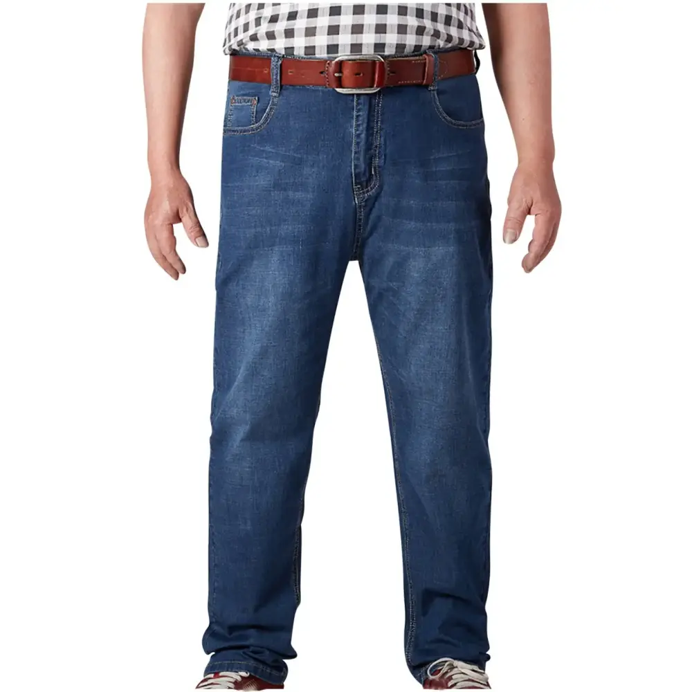 Workout Pants For Men Motorcycle Jeans For Men Blue Shorts Men Fashion Trend Men'S Micro Elastic Slim Tie Elastic S