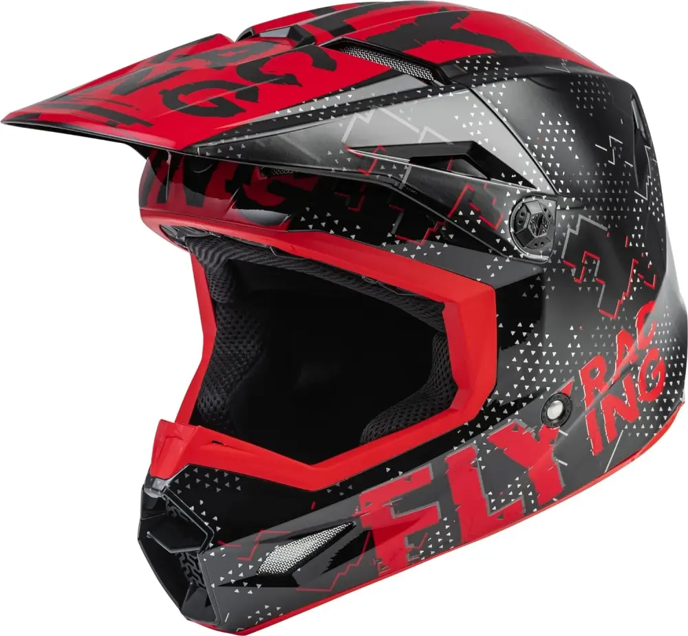 Fly Racing 2022 Youth Kinetic Scan Helmet (Black/Red. Youth Small)